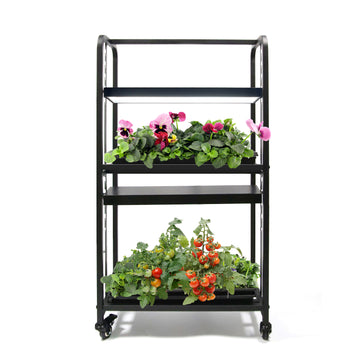 1.15m 2Tier Adjustable 48W 96W LED Grow Light System Plant Rack for Indoor Gardening