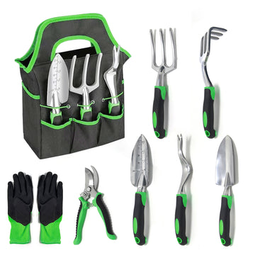 8 Piece Premium Gardening Tool Gift Set for Beginners