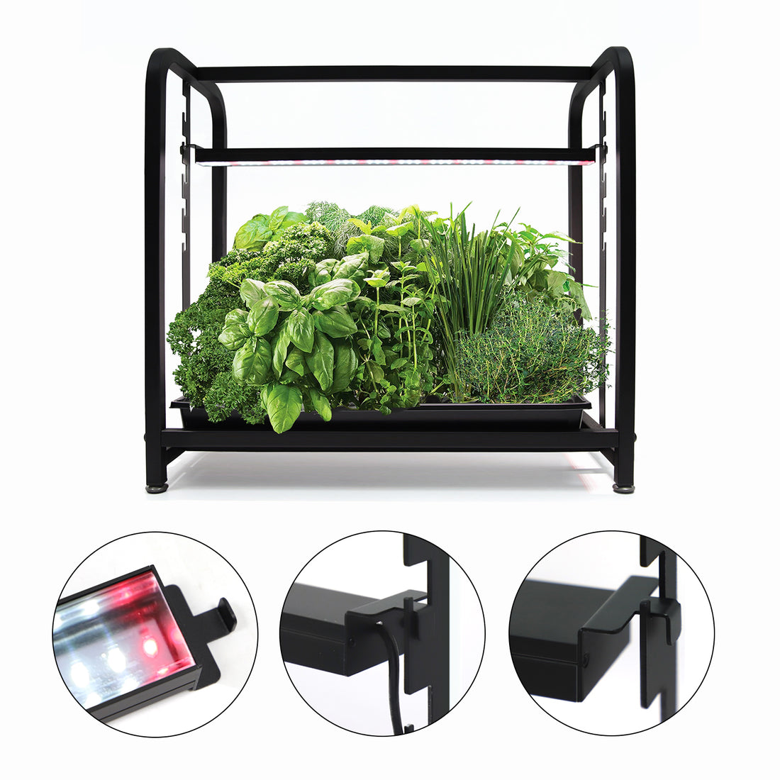 0.58m Full Spectrum LED Grow Light, 16W Adjustable Iron Stand, Energy-Efficient Plant Light for Indoor Gardening, Seedlings